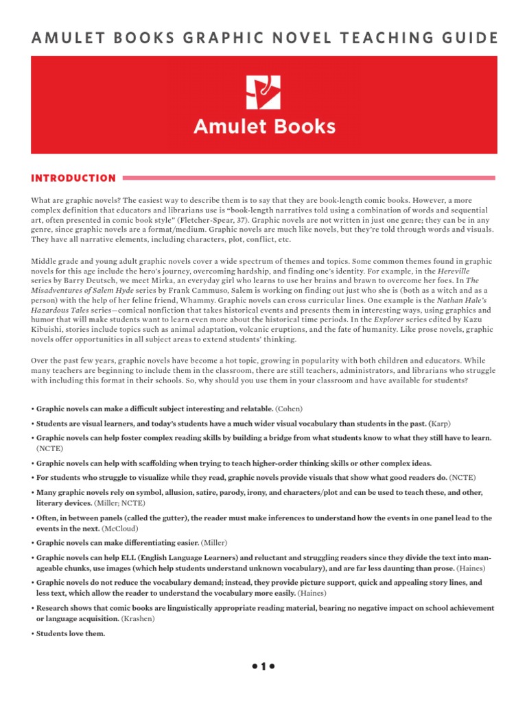 Amulet Books Graphic Novels Teaching Guide | PDF | Narrative | World War I