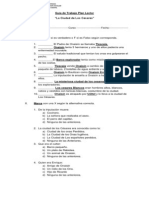 Guía de Trabajo Plan Lector La Ciudad de Los Cesares