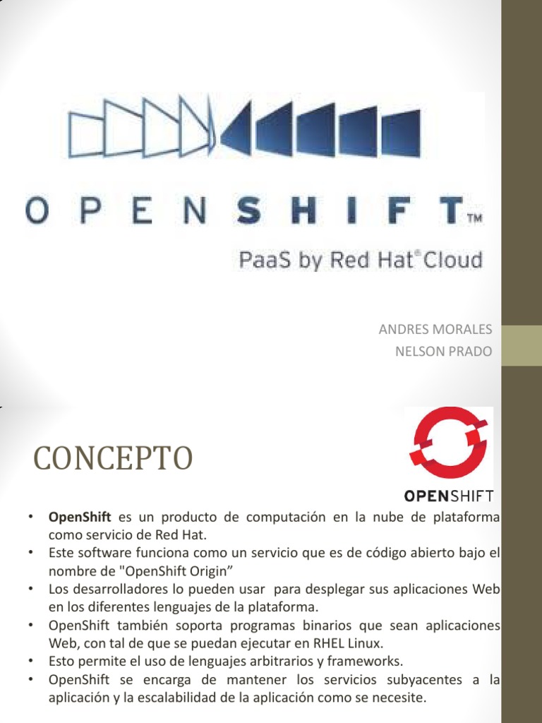 OpenShift: PaaS de Red Hat para Desarrolladores | PDF | Plataforma como ...