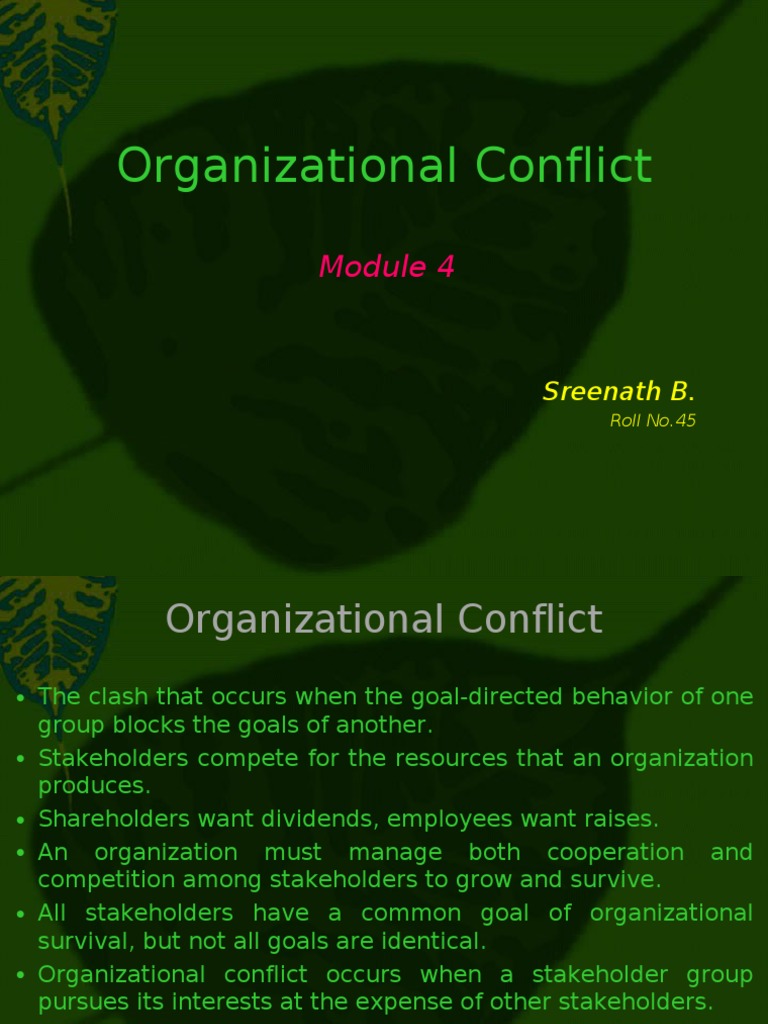 Managing Organizational Conflict Effectively | PDF | Competition ...