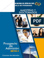 Prospecto Admision Posgrado-2014 - (UNCP)