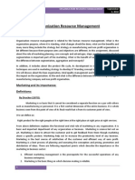 Organization Resource Management