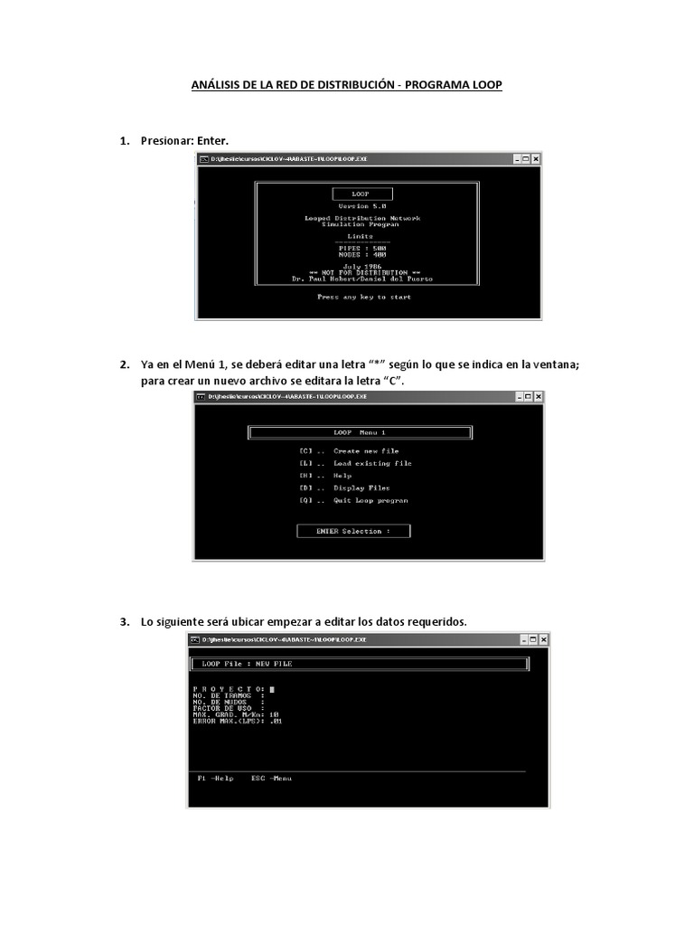 Análisis del Programa Loop en Redes | PDF | Descarga (hidrología ...