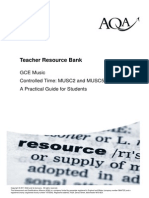 Teacher Resource Bank: GCE Music Controlled Time: MUSC2 and MUSC5 A Practical Guide For Students
