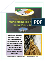 Informativo Mensual Sportsrecors - Junio 2014 Nº1