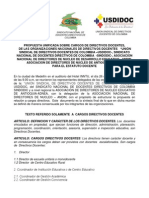 Propuesta Estatuto Cargos Directivos Usdidoc - Sindodic - Andin-Adnea