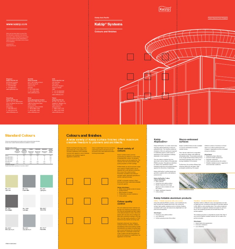 Kalzip Systems - Colours and Finishes | PDF | Sheet Metal | Corrosion