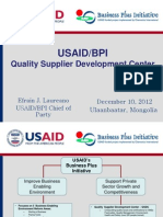 Usaid/Bpi: Quality Supplier Development Center