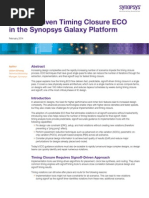 Signoff-Driven Timing Closure ECO in The Synopsys Galaxy Platform