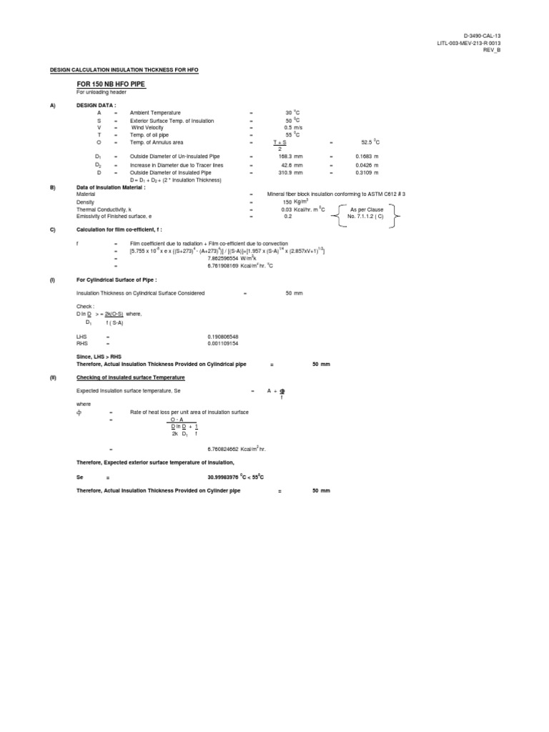 Insulation Thickness PDF Thermal Insulation Thermal Conductivity