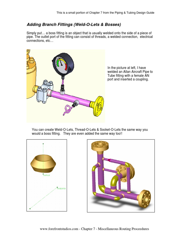 Adding Weld-O-Lets and Boss Fittings | PDF