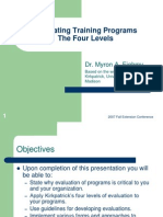 Evaluating Training Programs