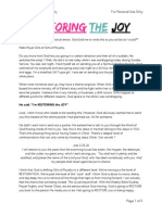 Restoring The Joy PDF