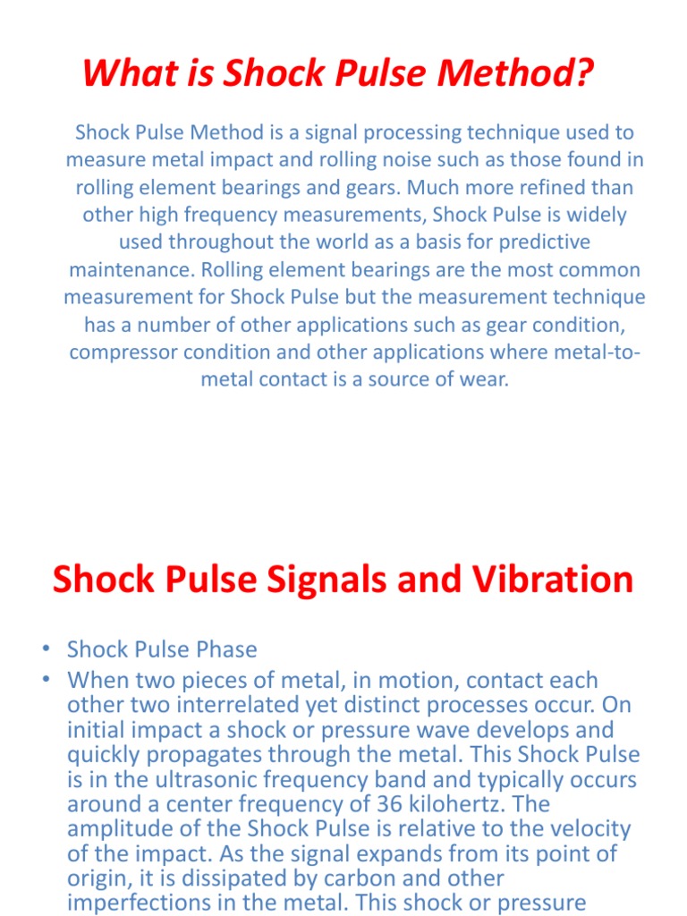 Shock Pulse Method Bearing (Mechanical) Shock Wave Free 30day Trial Scribd