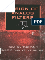 Design of Analog Filters (Rolf Schaumann & Mac E. Van Valkenburg)