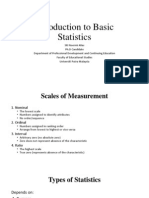 Introduction To Statistics