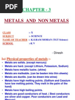 Chapter - 3: Metals and Non Metals