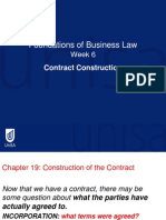 Contract Construction: Terms, Parol Evidence and Conditions