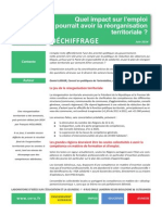 Quel Impact Sur L'emploi Pourrait Avoir La Réorganisation Territoriale ?