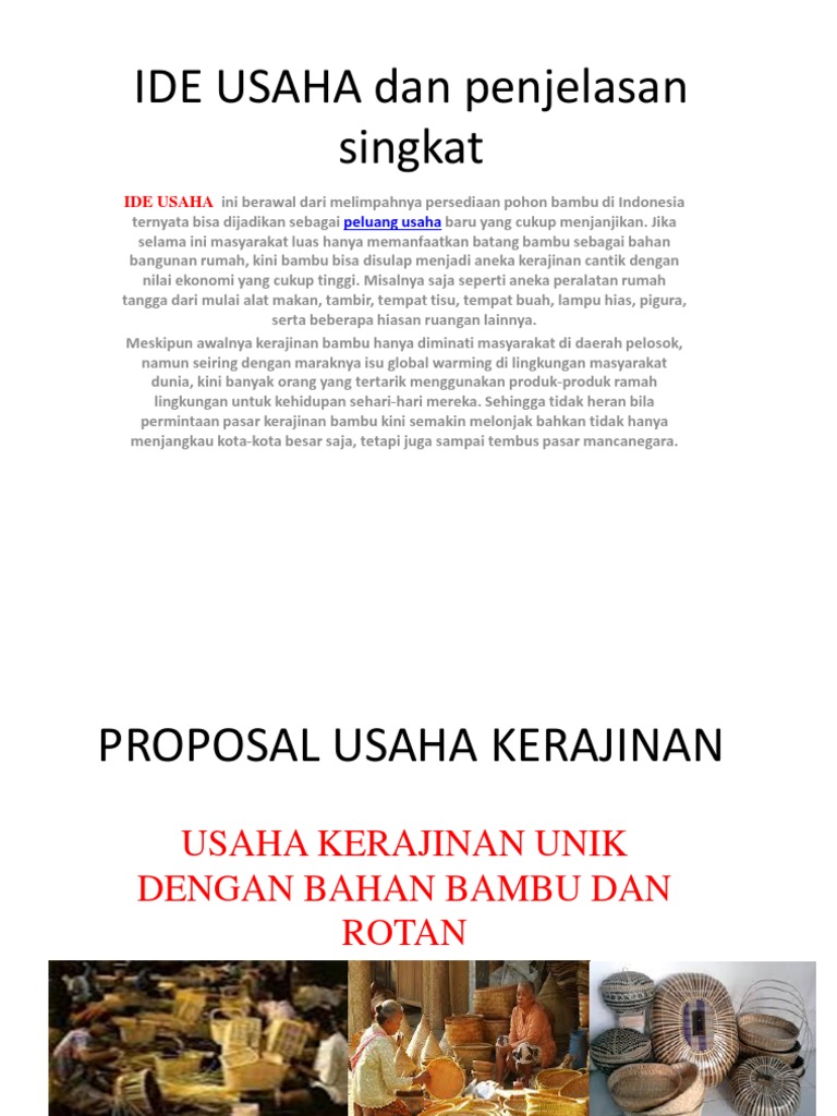  Proposal  Usaha  Kerajinan 