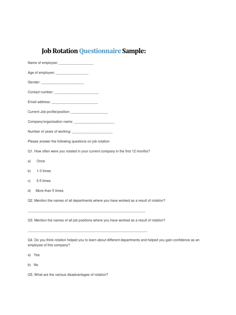 Job Rotation | PDF