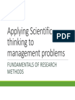 Applying Scientific Thinking To Management Problems
