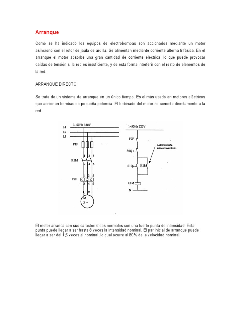 Arranque de Motor | PDF | Corriente eléctrica | Inductor