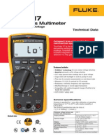 Fluke 117 Multimeter Technical Data PDF