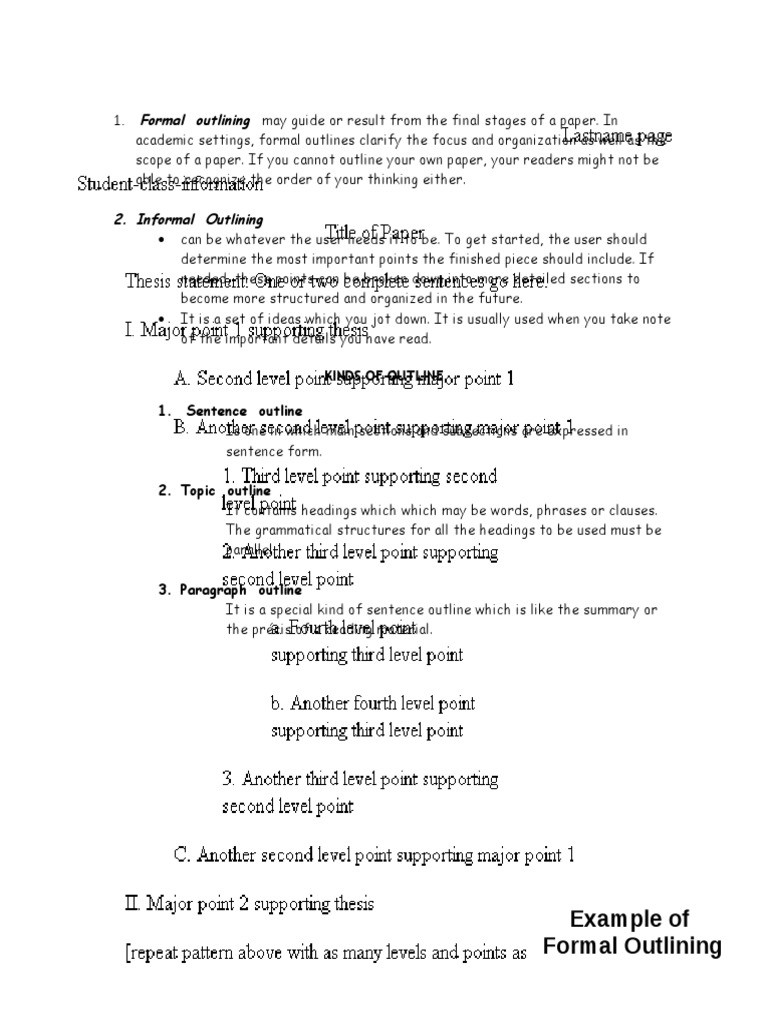 Outlining | PDF