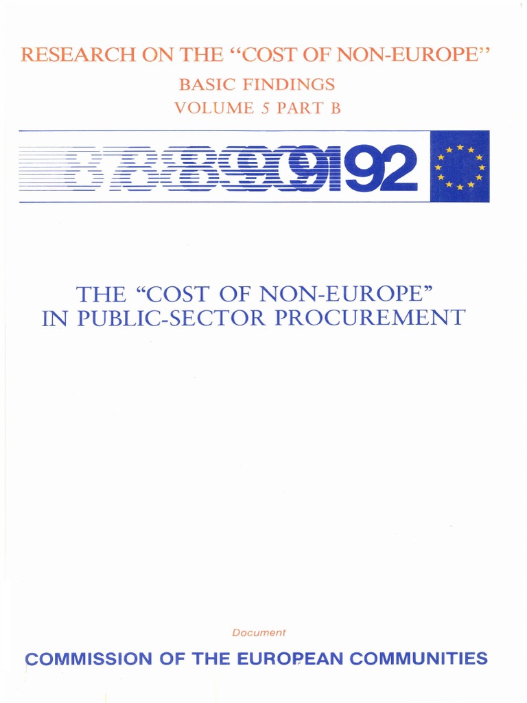 Informe Cecchini. Sobre Los Costes de La No-Europa | PDF | Input