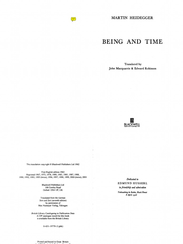 Being And Time Pdf