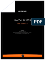 Lenovo Ideatab a2107a User Manual