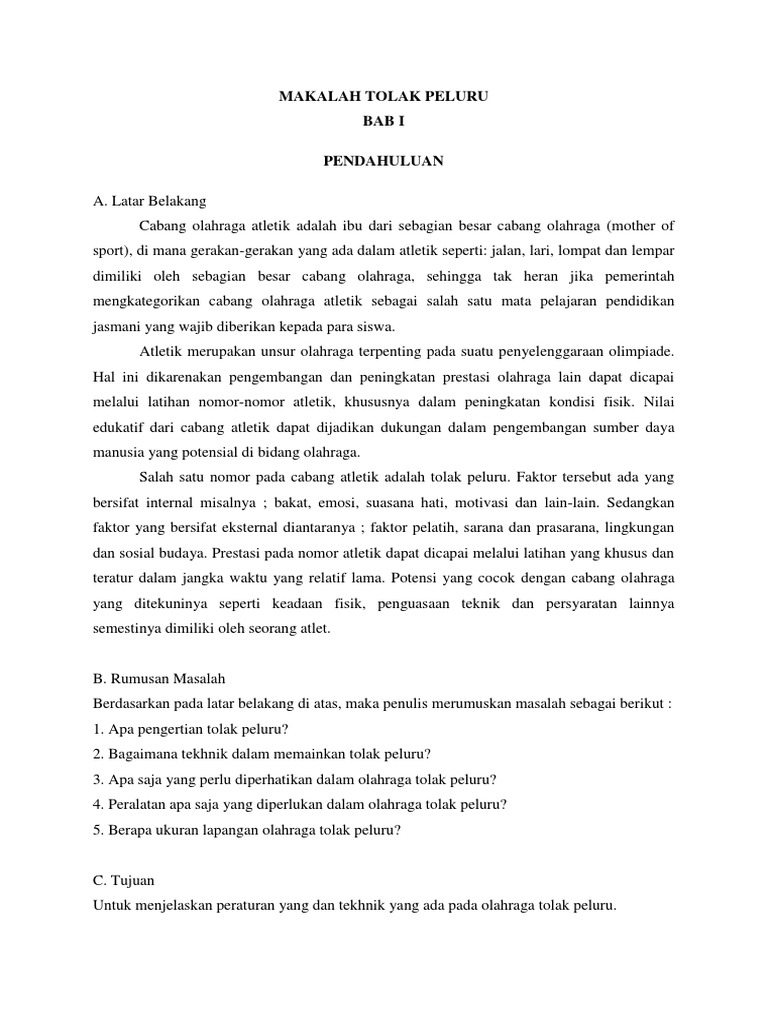 Makalah Tolak Peluru