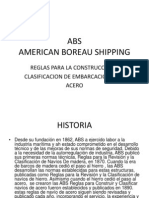 ABS American Boreau Shipping: Reglas para La Construccion Y Clasificacion de Embarcaciones de Acero