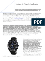 Pasado, Presente Y Opciones de Futuro de Los Relojes