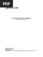 Jaime Rubio Hancock - La Decadencia Del Ingenio PDF