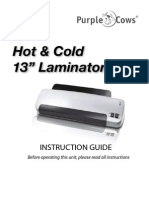 Purple Cows 13 inch Hot and Cold Laminator #3027 Instructions