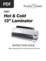 Purple Cows 13 inch Hot and Cold Laminator #3027 Instructions