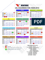 Venture Calendar 2012