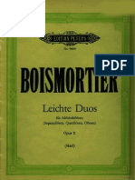 Boismortier - Leichte Duos Fur Flute - Duette Op-11