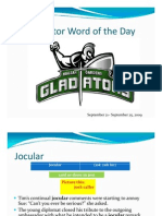 Gladiator Word of The Day: September 21 - September 25, 2009