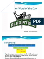 Gladiator Word of The Day: September 28 - October 2, 2009
