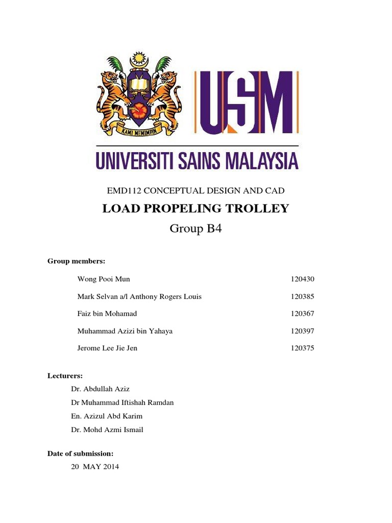 Load Propelling Trolley Design Overview | PDF | Brass | Stainless Steel
