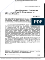 Ensuring Ethical Practice Guidelines For Mental Health Counselors in Private Practice