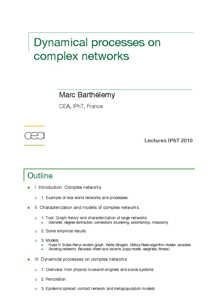 Dynamical Processes in Complex Networks | PDF | Theoretical Computer ...