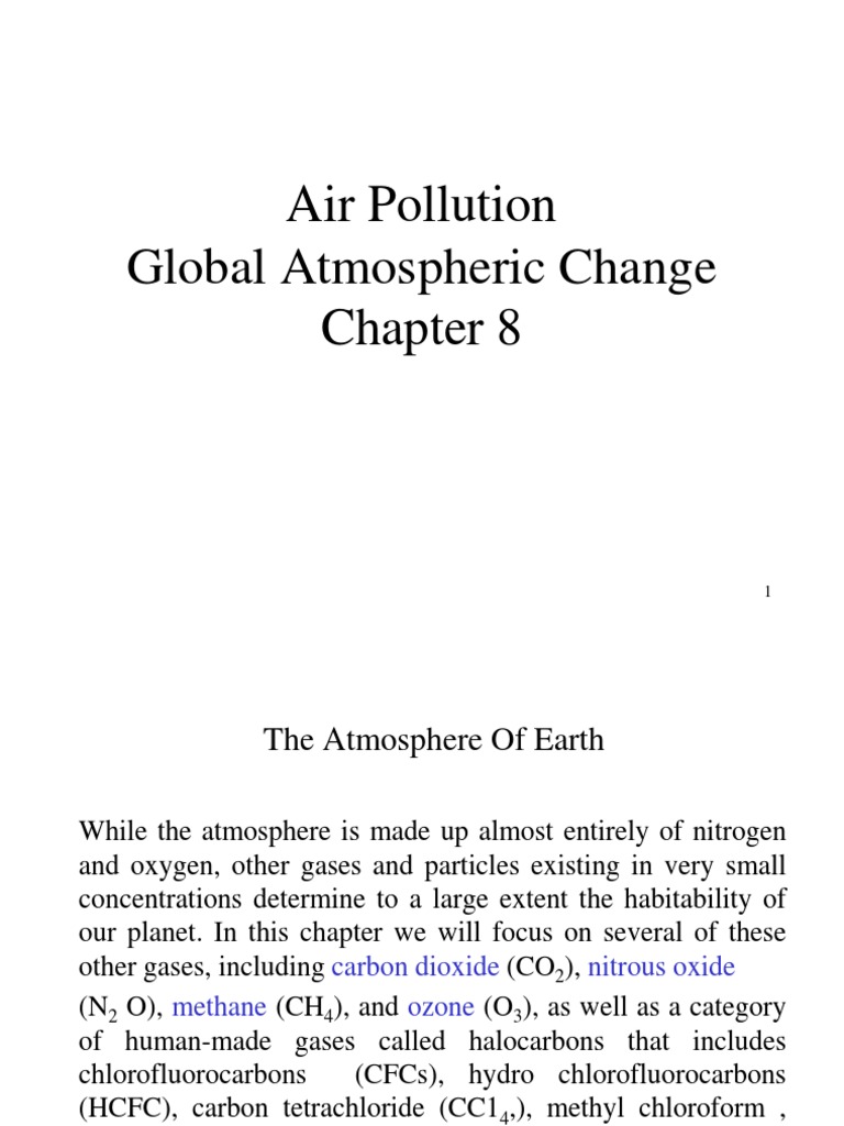 Air Pollution Global Atmospheric Change | PDF | Atmosphere Of Earth ...