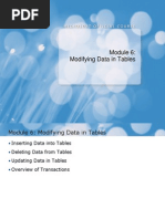 Modifying Data in Tables