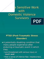 Trauma Sensitive Work With Domestic Violence Survivors