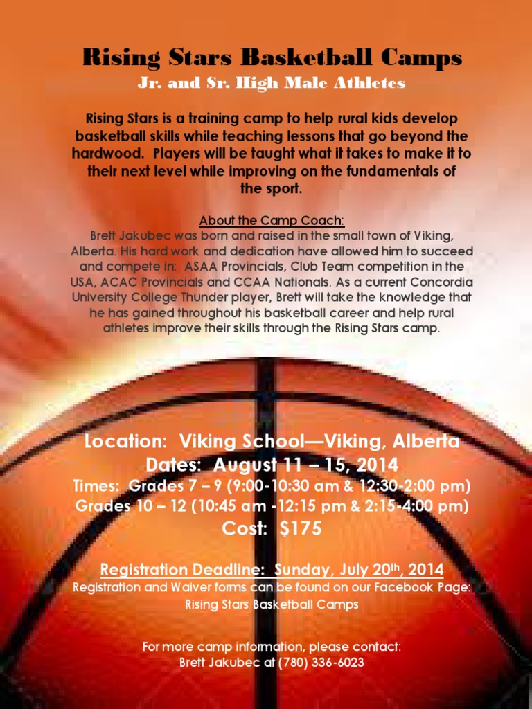 Rising Stars Basketball Camp 2014 | PDF | Sports & Recreation