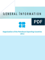 General Information: Organization of The Petroleum Exporting Countries 2012